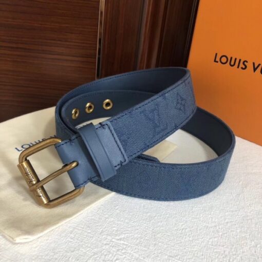Replica Louis Vuitton Signature 35mm Belt Monogram Denim M0175Q 6