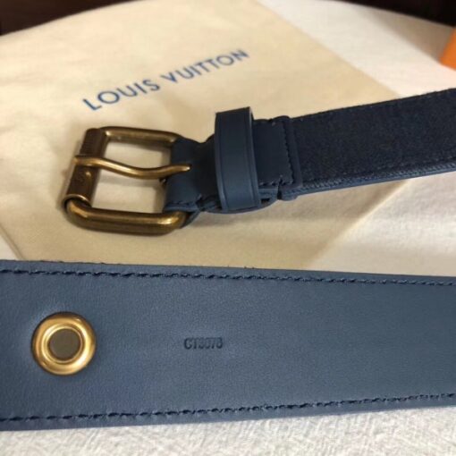 Replica Louis Vuitton Signature 35mm Belt Monogram Denim M0175Q 7