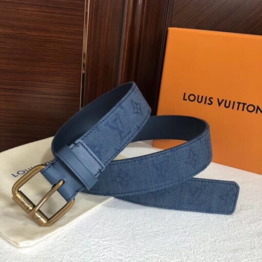 Replica Louis Vuitton Signature 35mm Belt Monogram Denim M0175Q 8