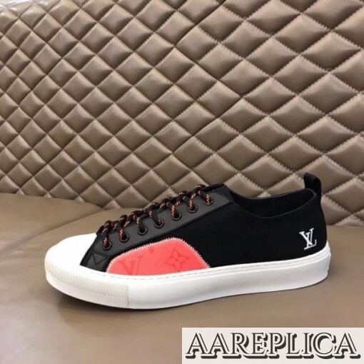 Replica Louis Vuitton Tattoo Sneakers In Black Textile 6