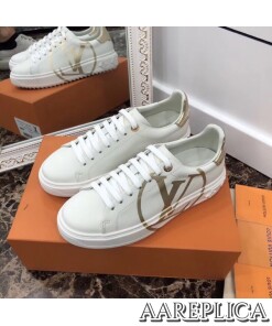 Replica Louis Vuitton Gold Time Out Sneakers 2