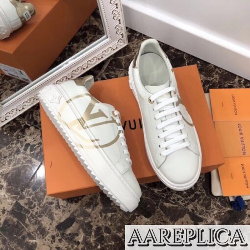 Replica Louis Vuitton Gold Time Out Sneakers 3