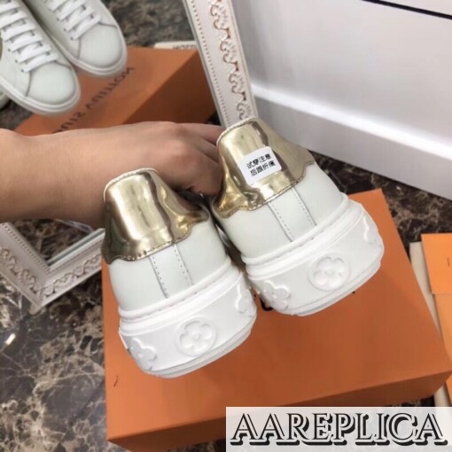 Replica Louis Vuitton Gold Time Out Sneakers 7