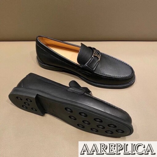 Replica Louis Vuitton Major Loafers In Black Leather 5