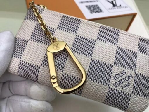 Replica Louis Vuitton Key Pouch Damier Azur N62659 5