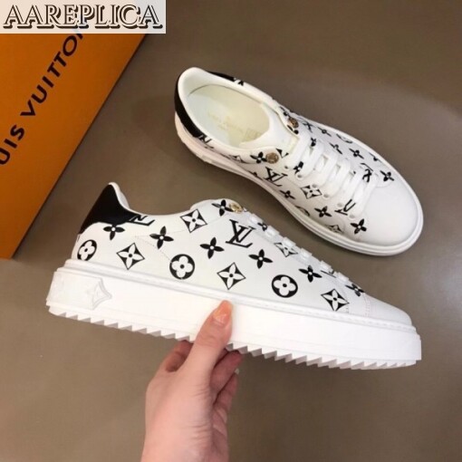 Replica Louis Vuitton 3D Monogram Flowers Time Out Sneakers 5