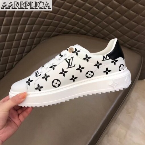 Replica Louis Vuitton 3D Monogram Flowers Time Out Sneakers 7