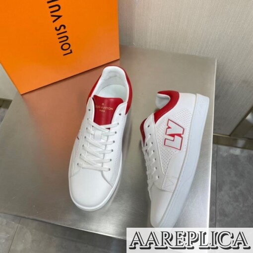 Replica Louis Vuitton Luxembourg Sneakers with Red Leather Heel 3