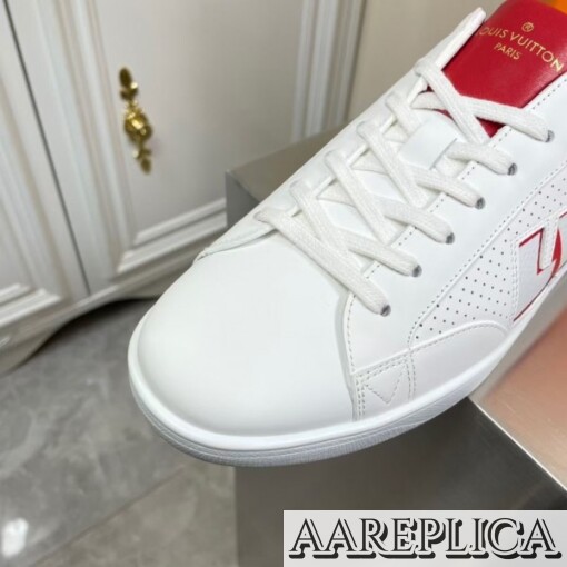 Replica Louis Vuitton Luxembourg Sneakers with Red Leather Heel 5