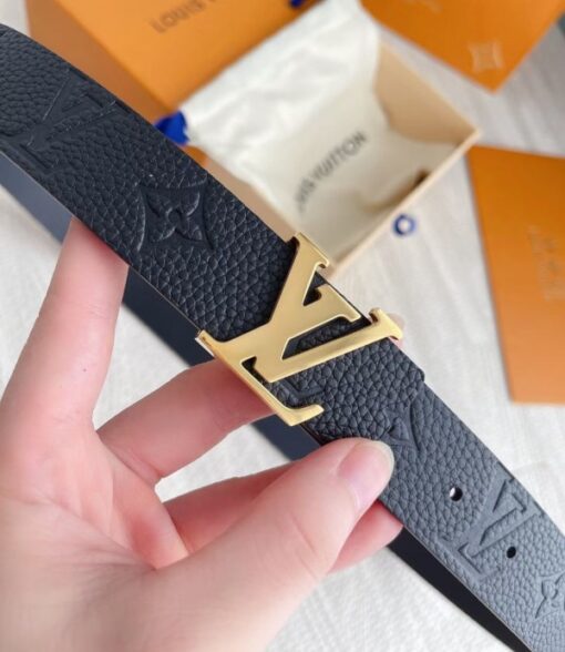 Replica Louis Vuitton LV Iconic 30mm Reversible Belt Monogram Empreinte M0328V 4