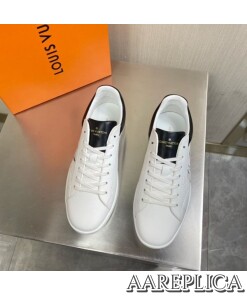 Replica Louis Vuitton Luxembourg Sneakers with Black Leather Heel 2