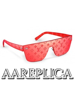 Replica Louis Vuitton Red City Mask Monogram Sunglasses Z0992U