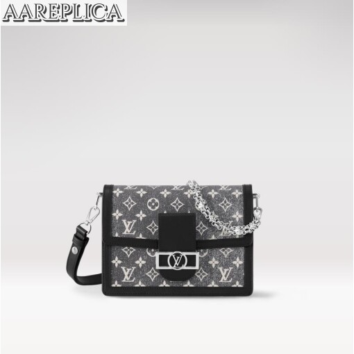 Replica Louis Vuitton DAUPHINE MM Bag Monogram Jacquard Denim M21458 3