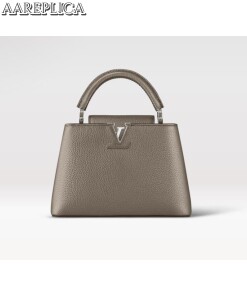 Replica Louis Vuitton Capucines BB LV Bag Etain Metallic Gray M21102