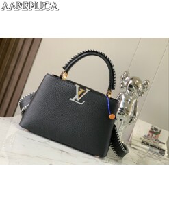 Replica Louis Vuitton Capucines MM LV Bag Etain Metallic Gray M21121 2