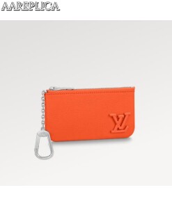 Replica Louis Vuitton Key Pouch Orange Aerogram cowhide leather M81032