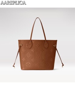 Replica Louis Vuitton LV NEVERFULL MM Cognac Brown Bag M46135