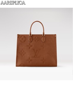 Replik Louis Vuitton LV ONTHEGO GM Cognac Brown Tasche M46134