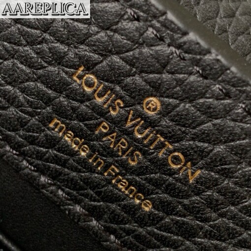 Replica Louis Vuitton Capucines Mini LV Bag Black N96467 7