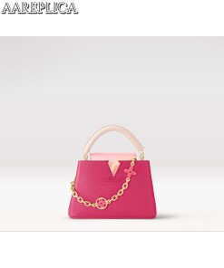 Replica Louis Vuitton Capucines Mini LV Bag Fresh Pink M20845