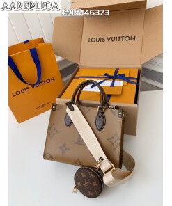 Replika Louis Vuitton LV OnTheGo PM Monogramm und Monogram Reverse beschichtete Canvas-Tasche M46373 2